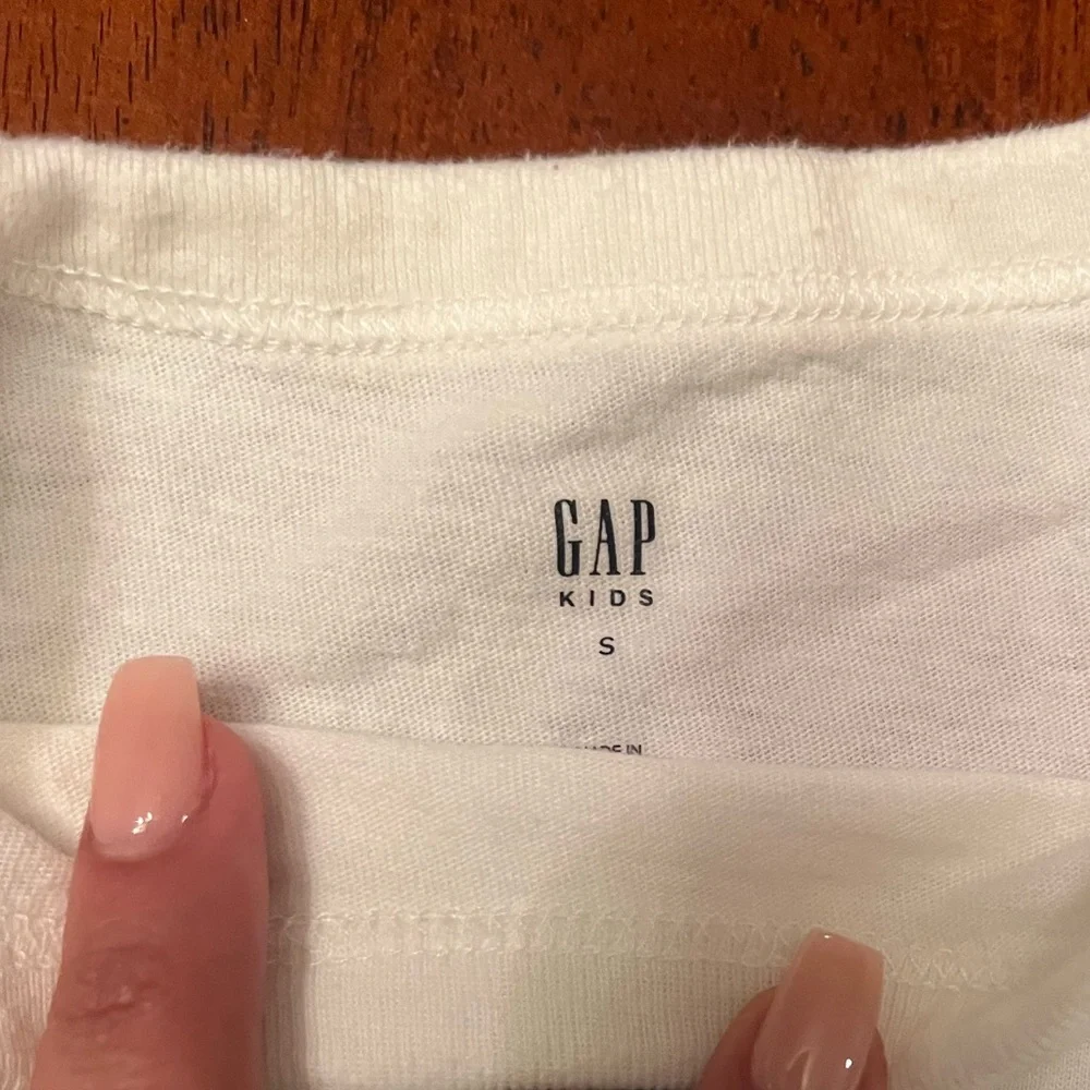 GAP White Short Sleeve Tees with Athletic Graphics